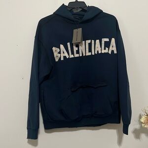 NWT Authentic Balenciaga Tape Type Hoodie Size S